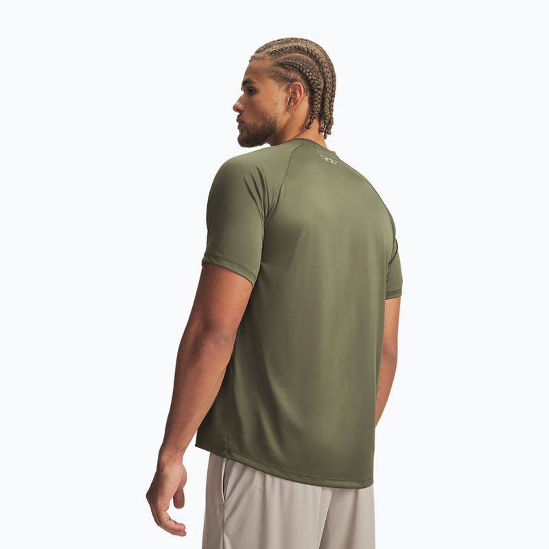 Футболка для тренувань чоловіча Under Armour Tech Graphic Tee Marine Od Green/City Khaki 2