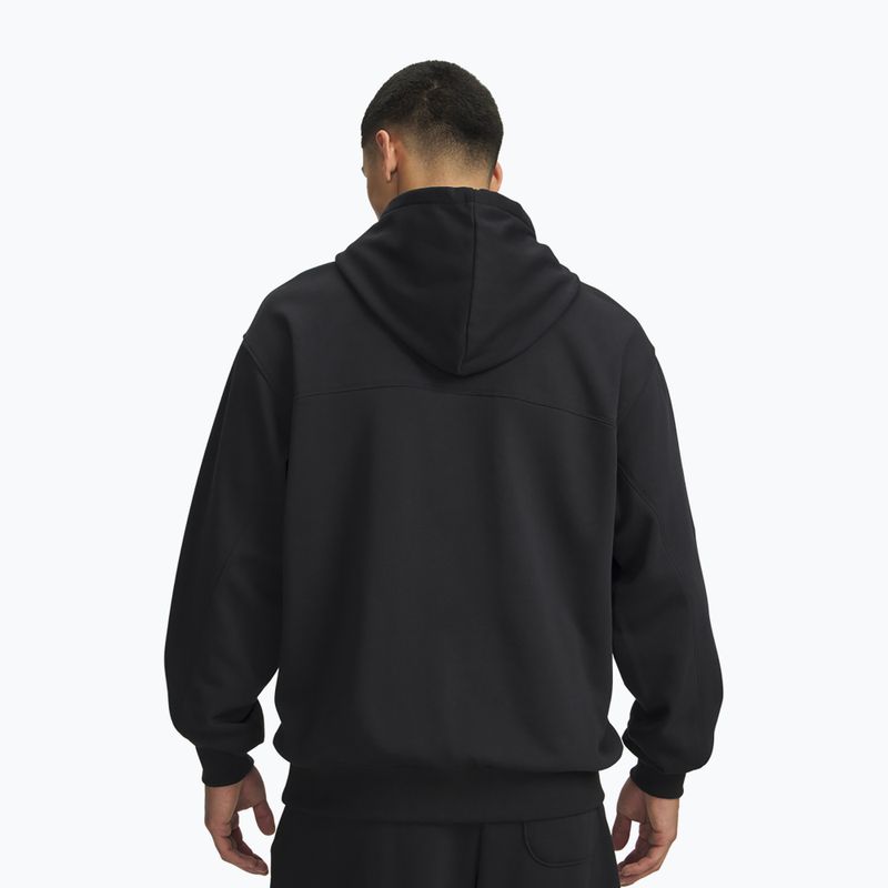Кофта чоловіча Under Armour Rival LW Graphic Hoodie black/black 2