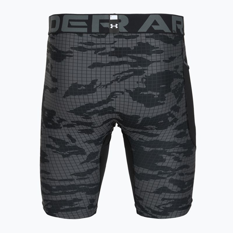 Шорти для тренувань чоловічі Under Armour HG Printed Long Short black/castlerock/white 2