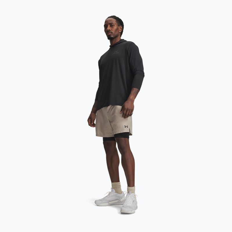 Шорти для тренувань чоловічі Under Armour Vanish Woven 2.0 2IN1 Shorts timberwolf taupe/black 2