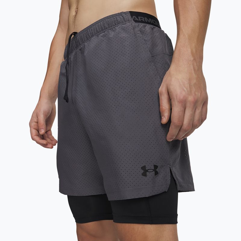 Шорти для тренувань чоловічі Under Armour Vanish Woven 2.0 2IN1 Shorts castlerock/black 4