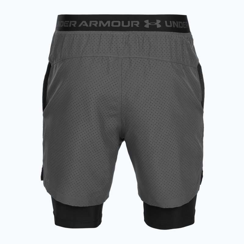 Шорти для тренувань чоловічі Under Armour Vanish Woven 2.0 2IN1 Shorts castlerock/black 6