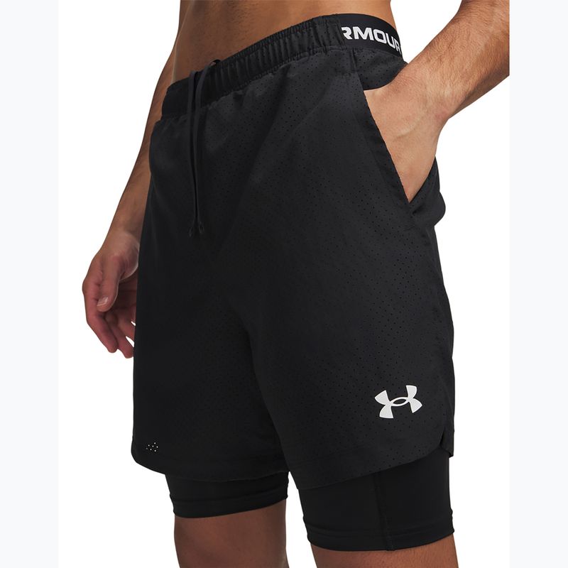 Шорти для тренувань чоловічі Under Armour Vanish Woven 2.0 2IN1 Shorts black/white 4