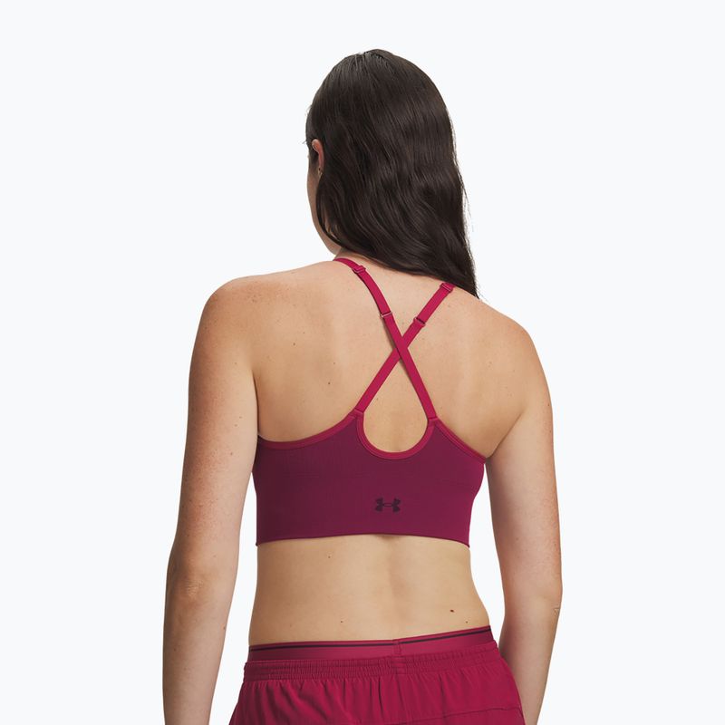 Бюстгальтер для тренувань Under Armour Vanish Seamless Low claret/ox blood 2