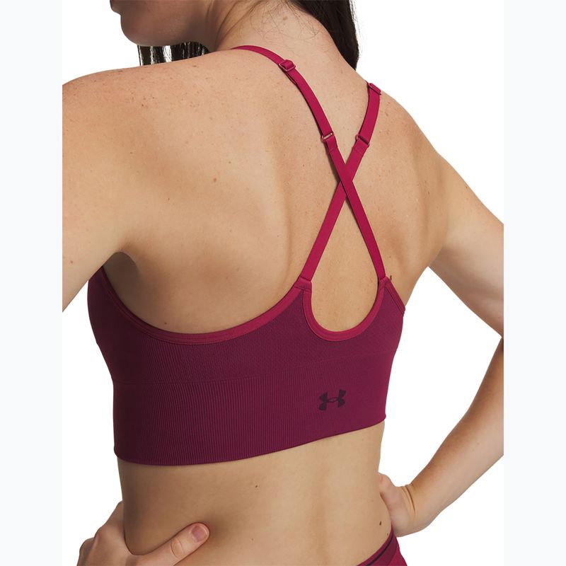 Бюстгальтер для тренувань Under Armour Vanish Seamless Low claret/ox blood 3