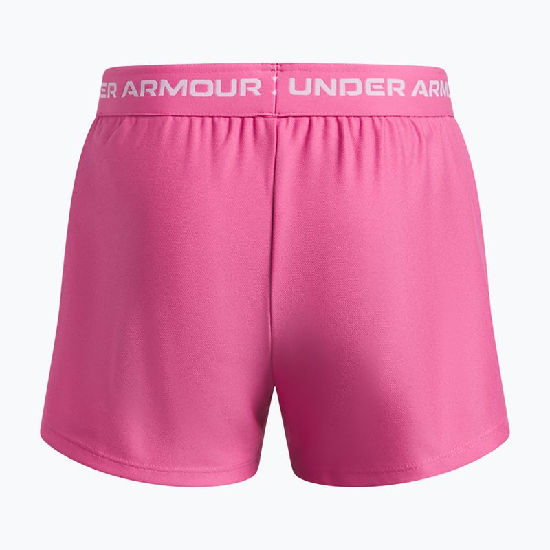 Шорти для тренувань дитячі Under Armour UA Tech Play Up 2IN1 Shorts pink frenzy/white 2