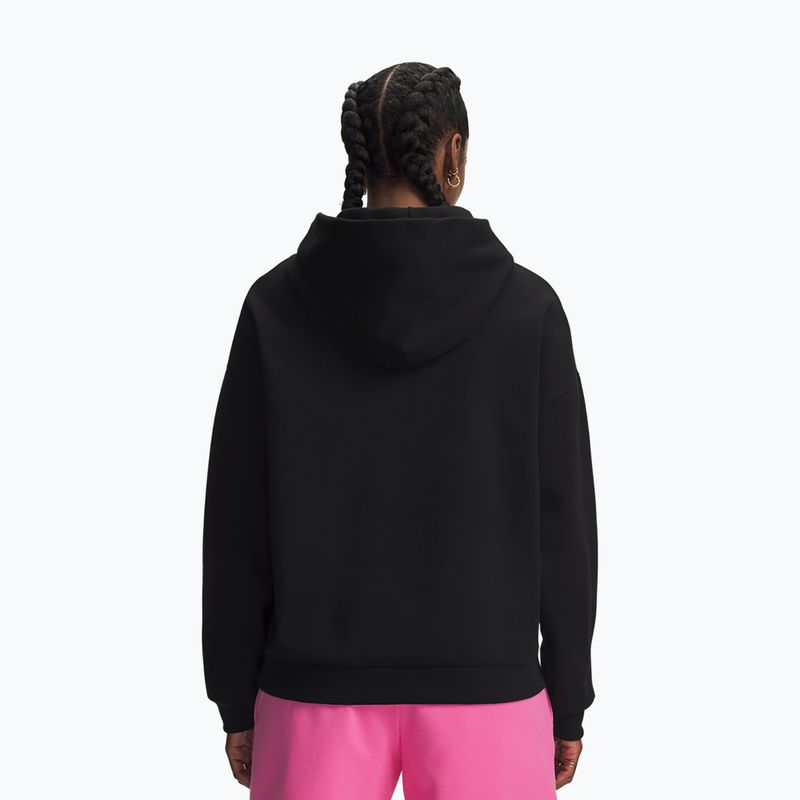 Кофта жіноча Under Armour Icon Fleece Hoodie ultimate black/white 2