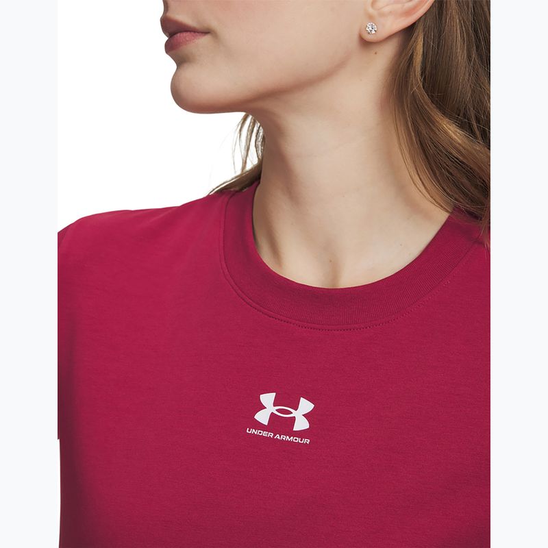 Футболка жіноча Under Armour Rival Core claret/white 3