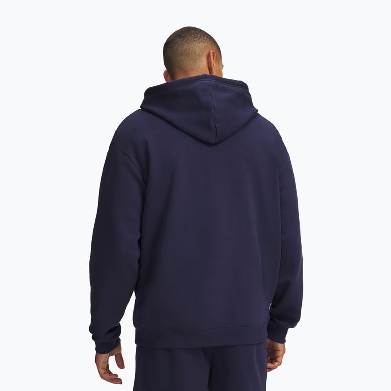 Кофта чоловіча Under Armour Rival Fleece Hoodie midnight navy/white 2