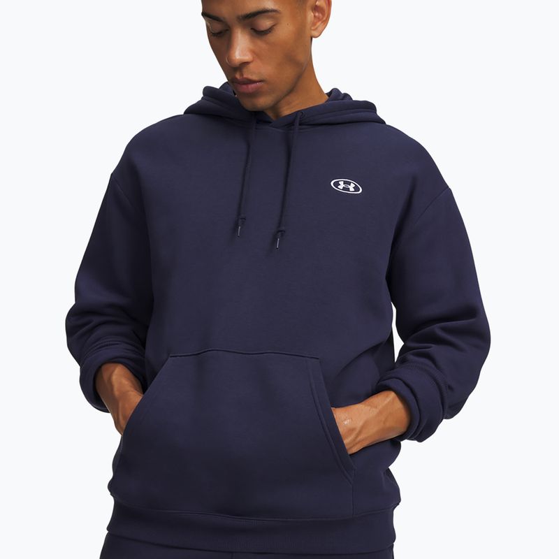 Кофта чоловіча Under Armour Rival Fleece Hoodie midnight navy/white 3