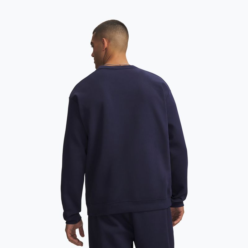 Кофта чоловіча Under Armour Rival Fleece Crew midnight navy/white 2