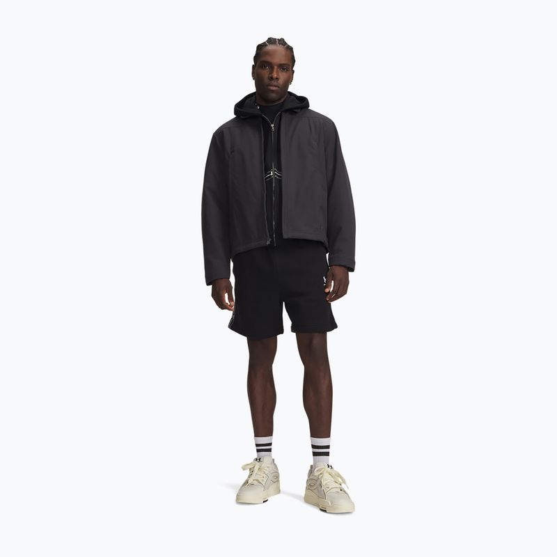 Шорти чоловічі Under Armour Icon Fleece Taped Shorts ultimate black/white 2