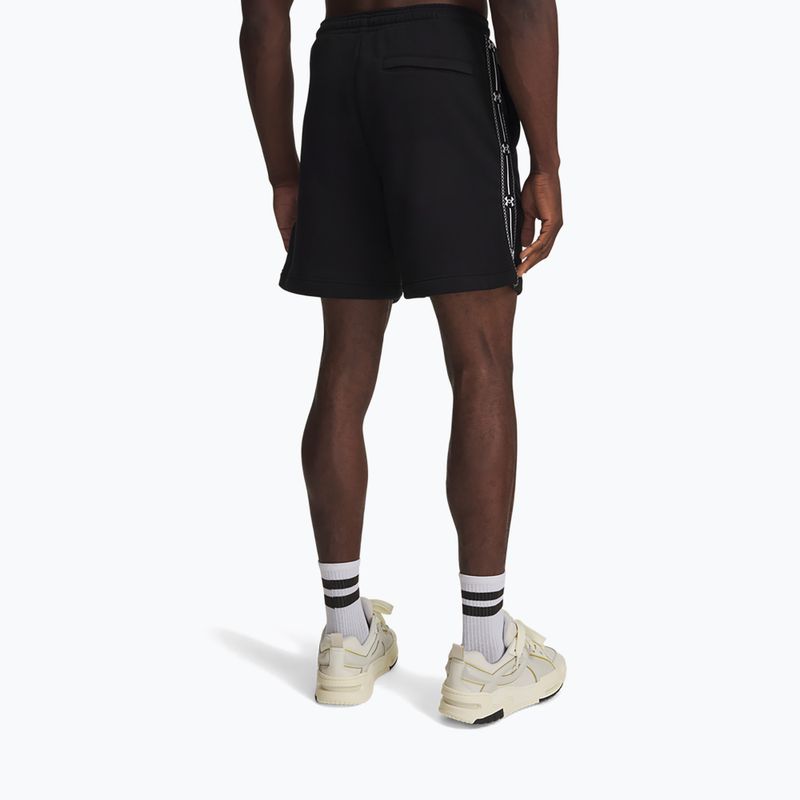 Шорти чоловічі Under Armour Icon Fleece Taped Shorts ultimate black/white 3
