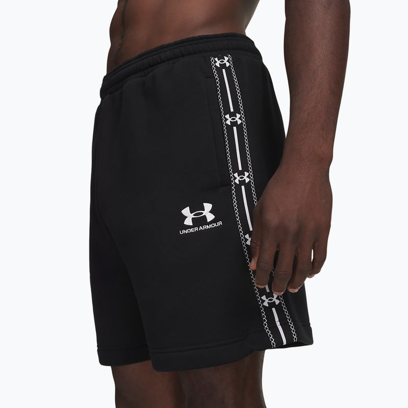 Шорти чоловічі Under Armour Icon Fleece Taped Shorts ultimate black/white 4