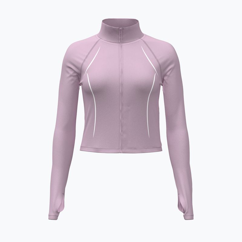 Кофта тренувальна жіноча Under Armour Meridian Contour Full Zip mauve pink/white/mauve pink