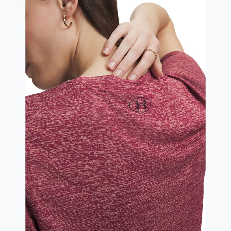 Футболка для тренувань жіноча Under Armour Tech V-Twist claret/ox blood 3