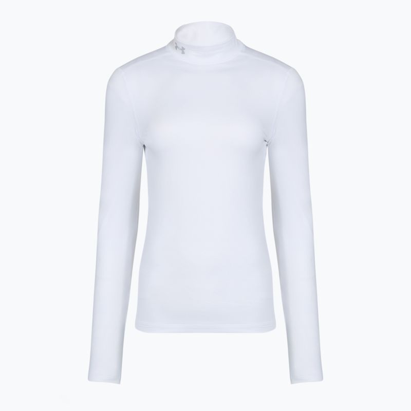 Лонгслів для тренувань жіночий Under Armour ColdGear Mock LS white/halo gray 4