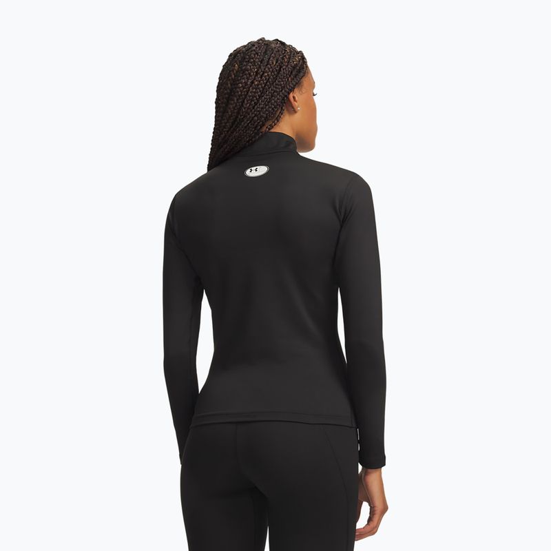 Лонгслів для тренувань жіночий Under Armour ColdGear Mock LS ultimate black/white 2