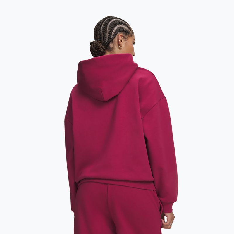 Кофта жіноча Under Armour Icon Fleece Hoodie claret/white 2
