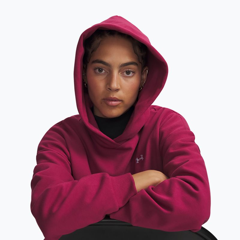 Кофта жіноча Under Armour Icon Fleece Hoodie claret/white 3