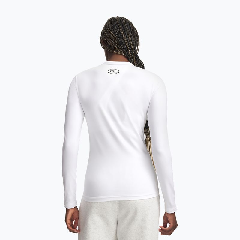 Лонгслів для тренувань жіночий Under Armour ColdGear Crew white/halo gray 2