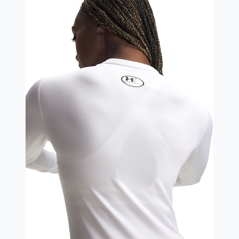Лонгслів для тренувань жіночий Under Armour ColdGear Crew white/halo gray 3