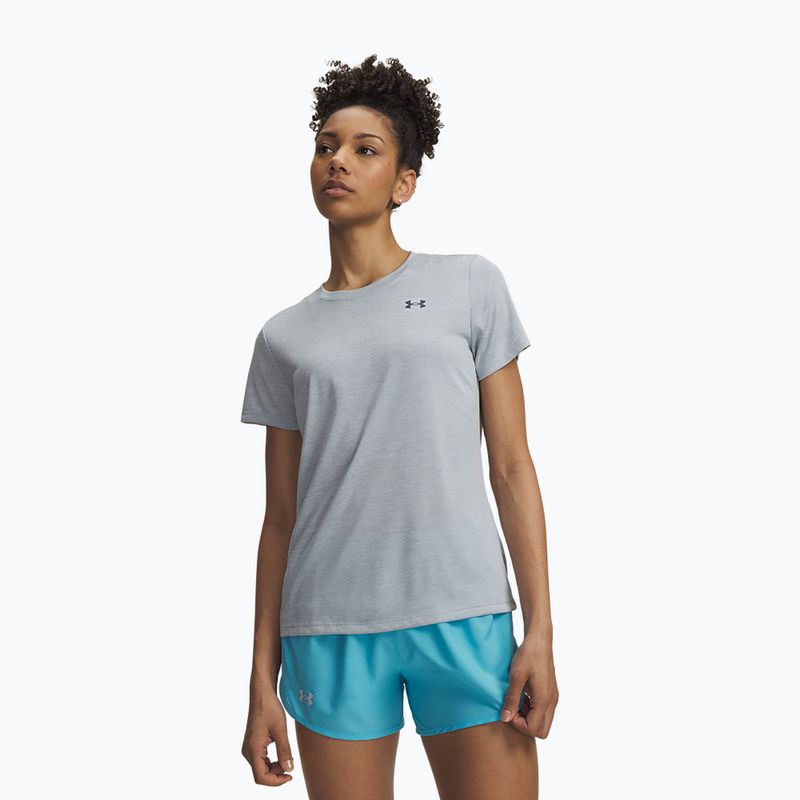 Футболка для тренувань жіноча Under Armour Tech Twist blue fog/downpour gray