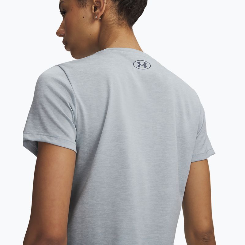 Футболка для тренувань жіноча Under Armour Tech Twist blue fog/downpour gray 3