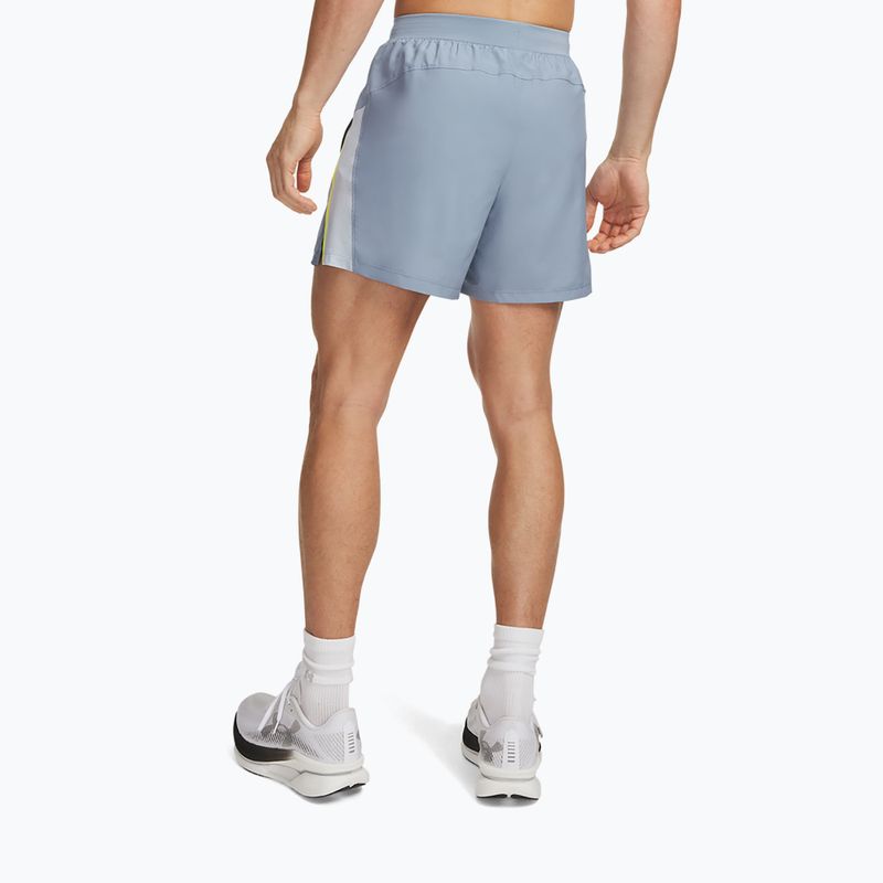 Шорти для бігу чоловічі Under Armour Launch 5" Shorts blue wind/flash light/reflective 3