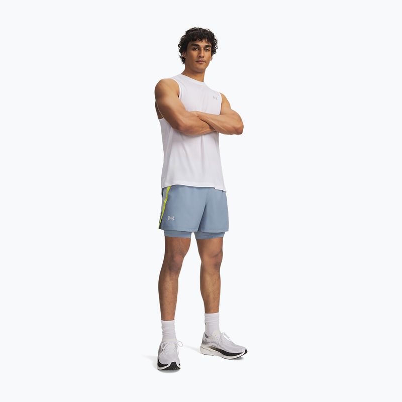 Шорти для бігу чоловічі Under Armour Launch 5" 2IN1 Shorts blue wind/blue fog/reflective 2