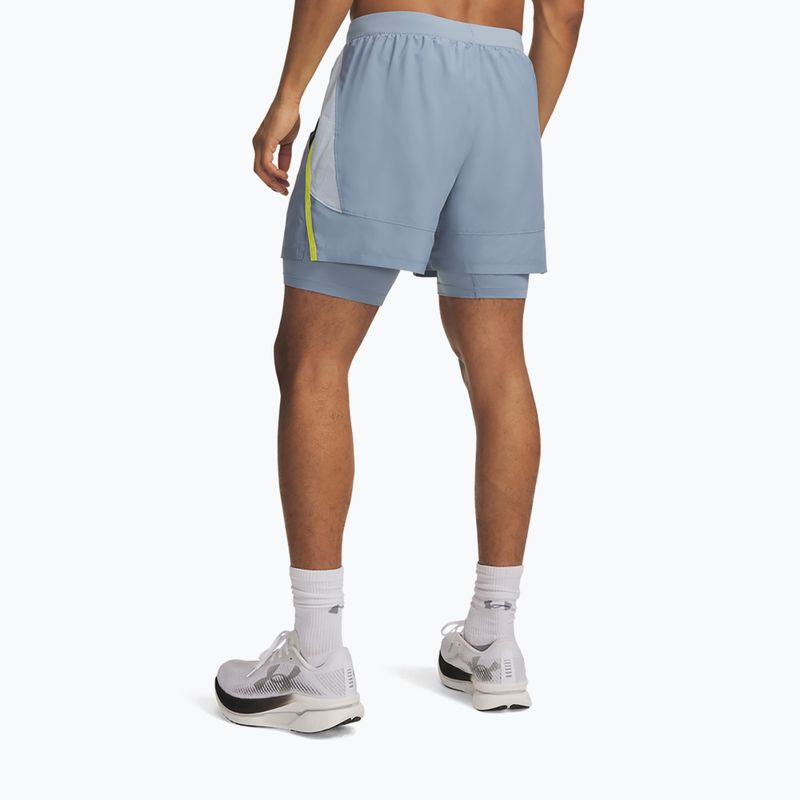 Шорти для бігу чоловічі Under Armour Launch 5" 2IN1 Shorts blue wind/blue fog/reflective 3
