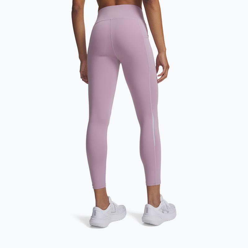 Лосини для бігу жіночі Under Armour Velociti Ankle Tights mauve pink/reflective 3