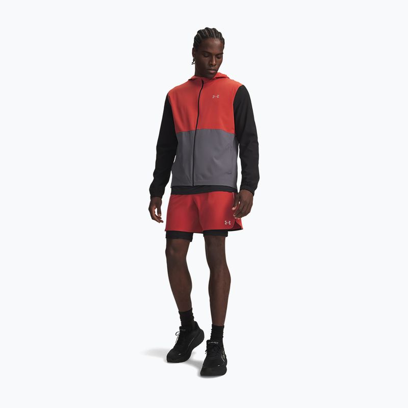 Шорти для бігу чоловічі Under Armour Velociti Pro 2IN1 Shorts heritage red/reflective 2