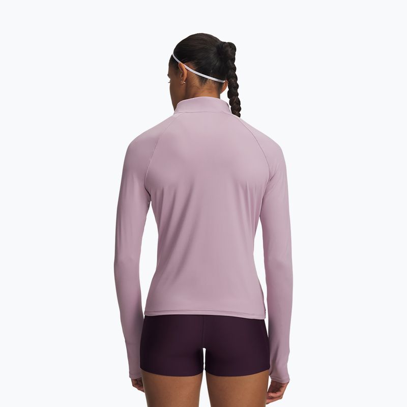 Кофта для бігу жіноча Under Armour Velociti Half Zip mauve pink/reflective 2