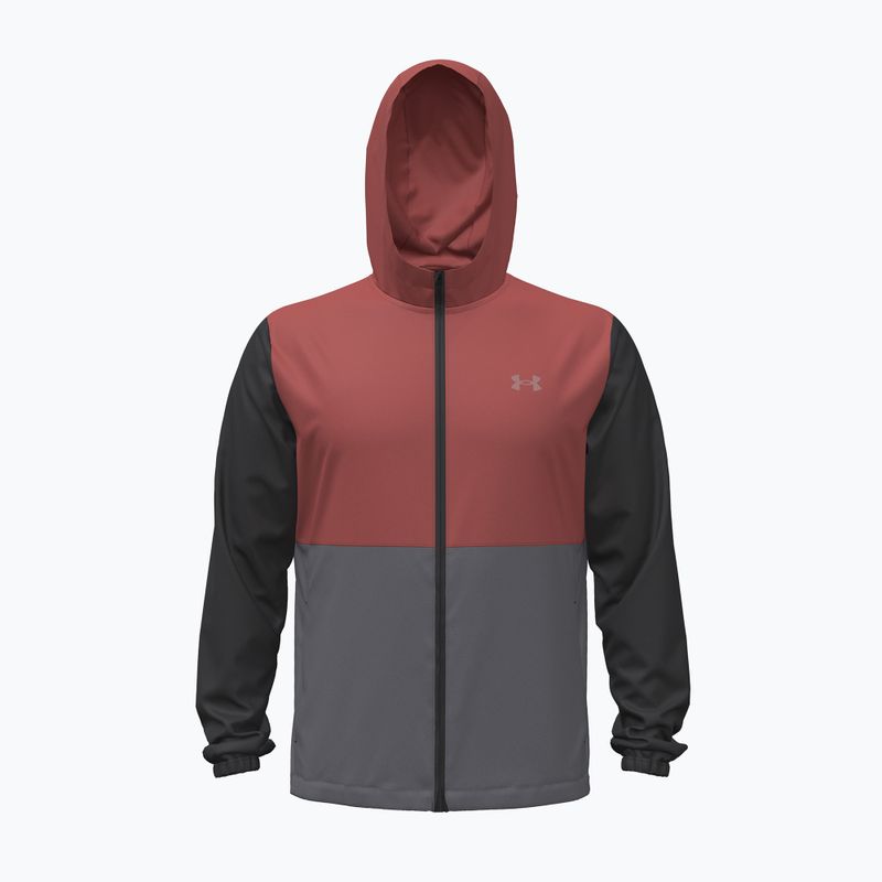 Куртка для бігу чоловіча Under Armour Velociti Hooded Jacket ultimate black/heritage red/reflective