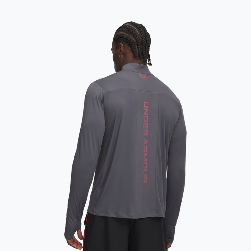 Кофта чоловіча Under Armour Tech Utility 1/4 Zip castlerock/racer red 2