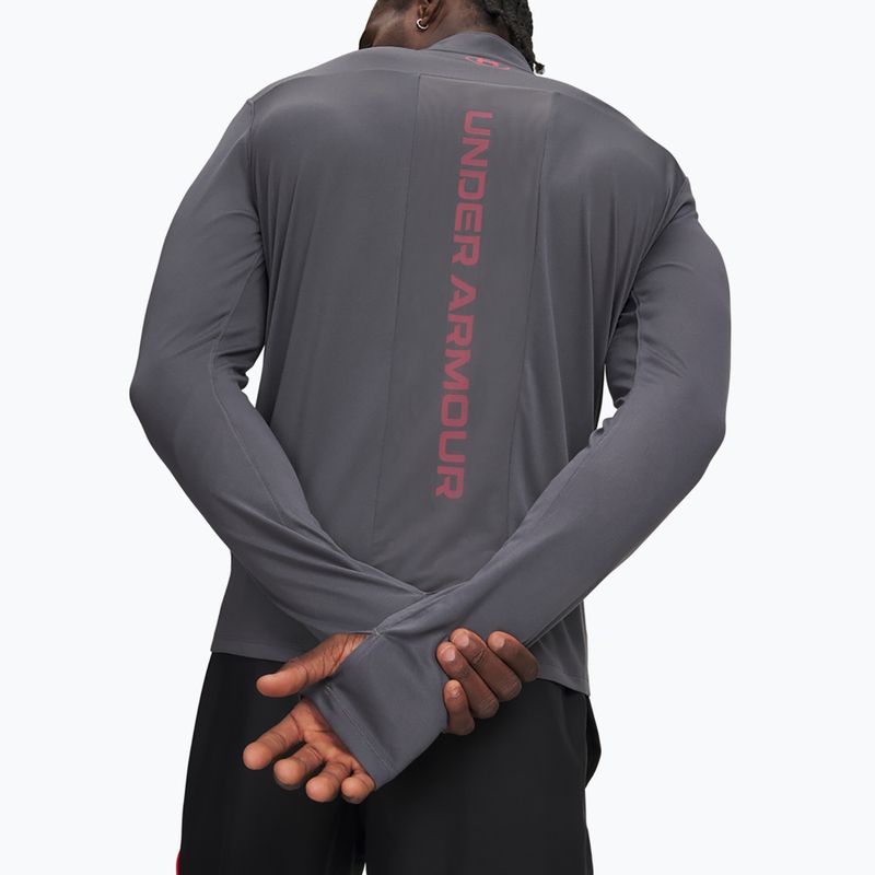 Кофта чоловіча Under Armour Tech Utility 1/4 Zip castlerock/racer red 3
