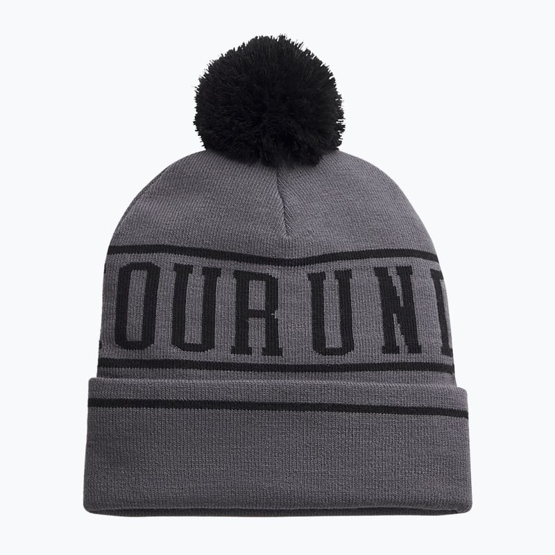 Шапка зимова чоловіча Under Armour Halftime Pom Beanie castlerock/black/black 2