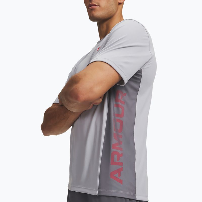 Футболка для тренувань чоловіча Under Armour Tech Utility SS mod gray/racer red 3