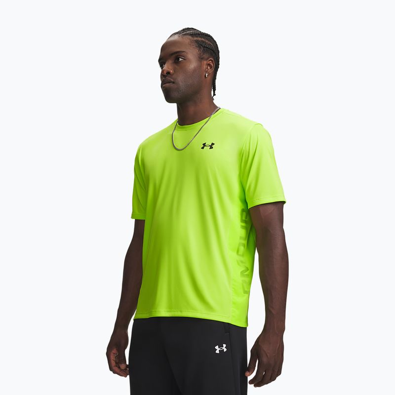 Футболка для тренувань чоловіча Under Armour Tech Utility SS green citrine/black