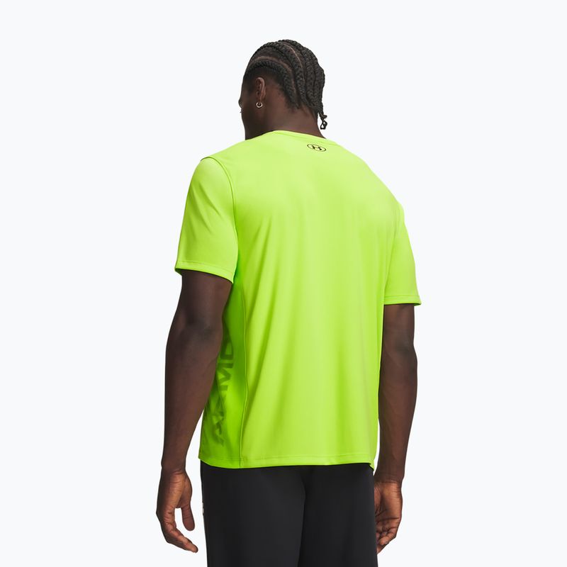 Футболка для тренувань чоловіча Under Armour Tech Utility SS green citrine/black 2