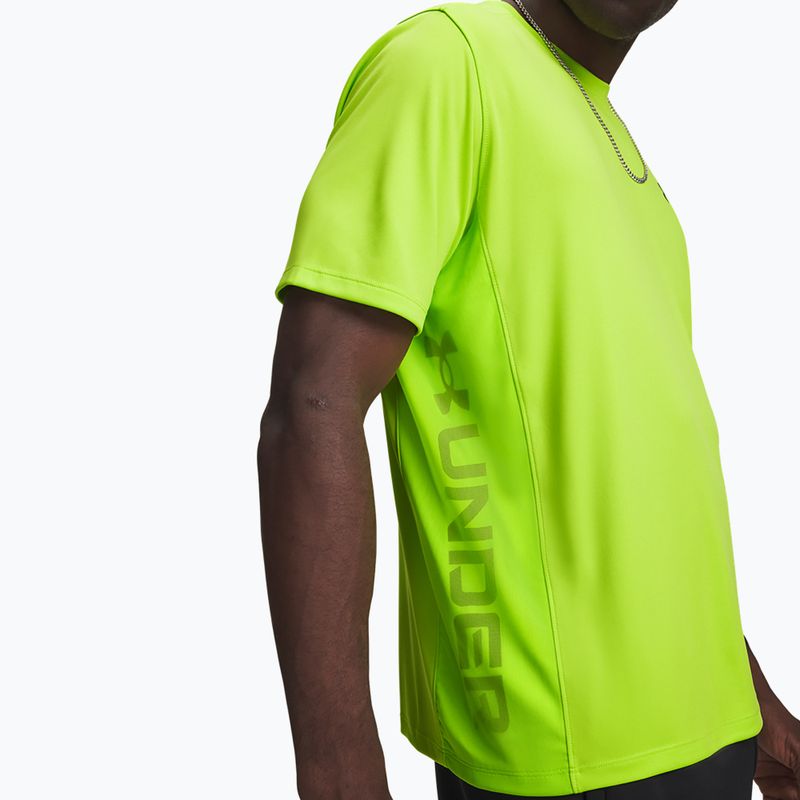 Футболка для тренувань чоловіча Under Armour Tech Utility SS green citrine/black 3