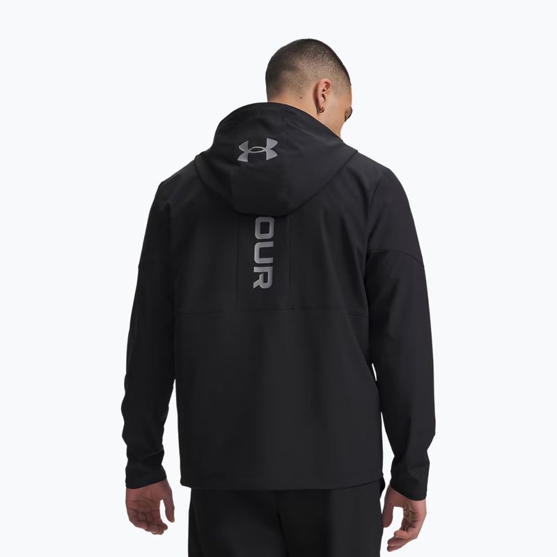 Куртка для тренувань чоловіча Under Armour Tech Utility Woven Jacket black/black/steel 2