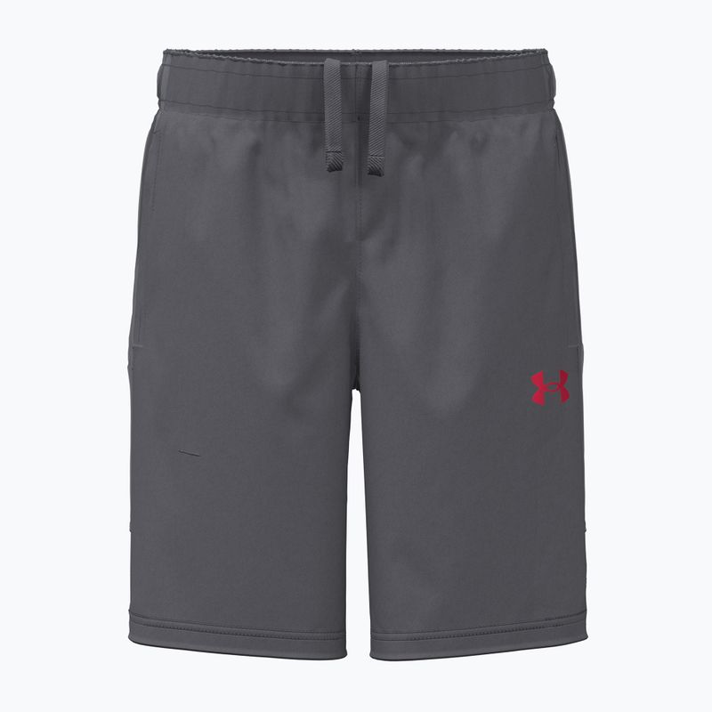 Шорти дитячі Under Armour Tech Utility Woven Shorts castlerock/mod gray/racer red