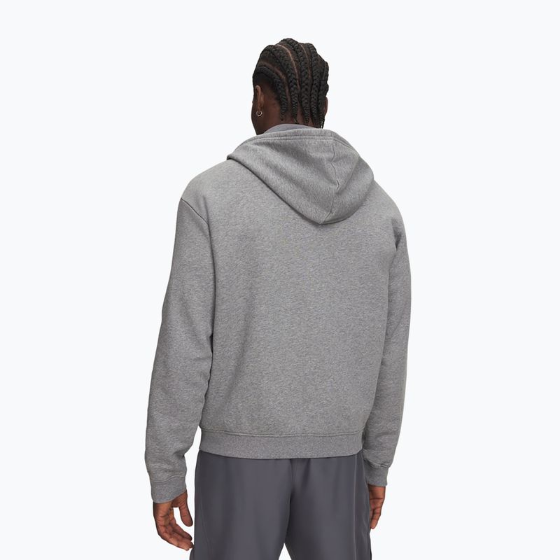 Кофта чоловіча Under Armour Rival Fleece Full Zip castlerock light heather/black 2