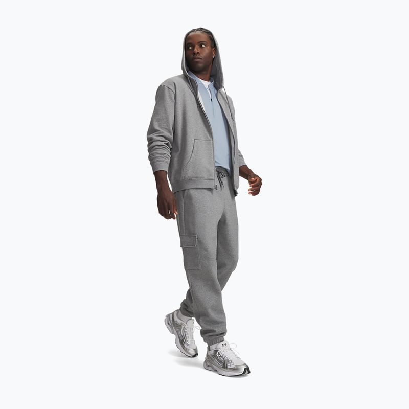 Штани чоловічі Under Armour Rival Fleece Cargo castlerock light heather/white 2