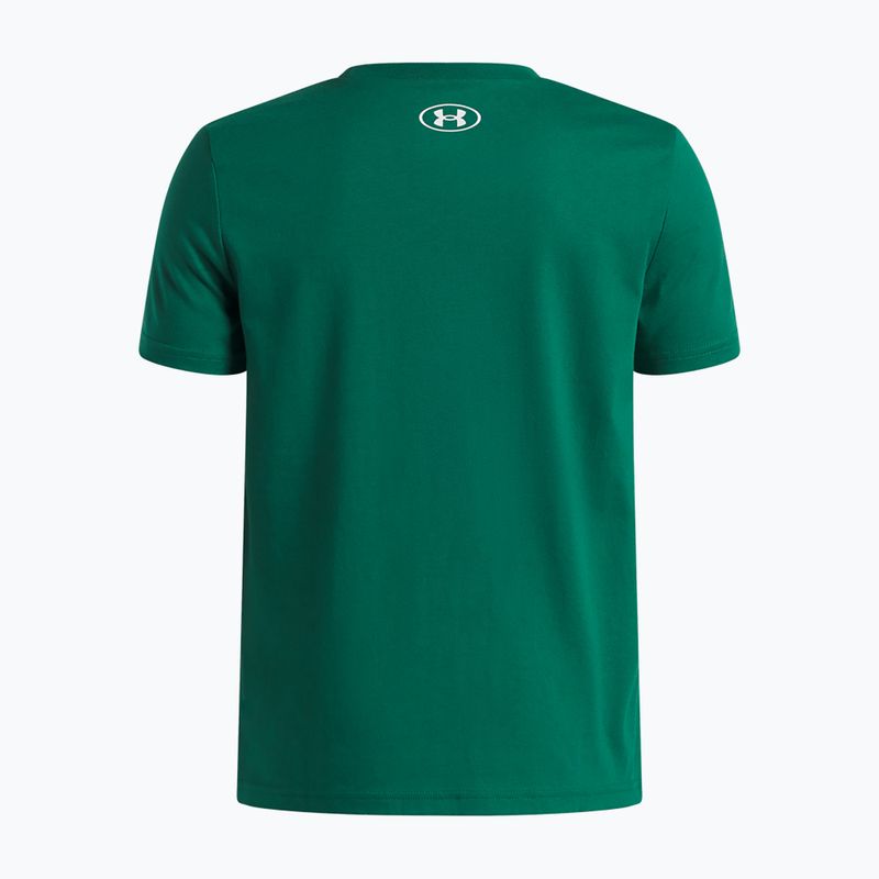 Футболка дитяча Under Armour Sportstyle Left Chest campus ivy/white 2