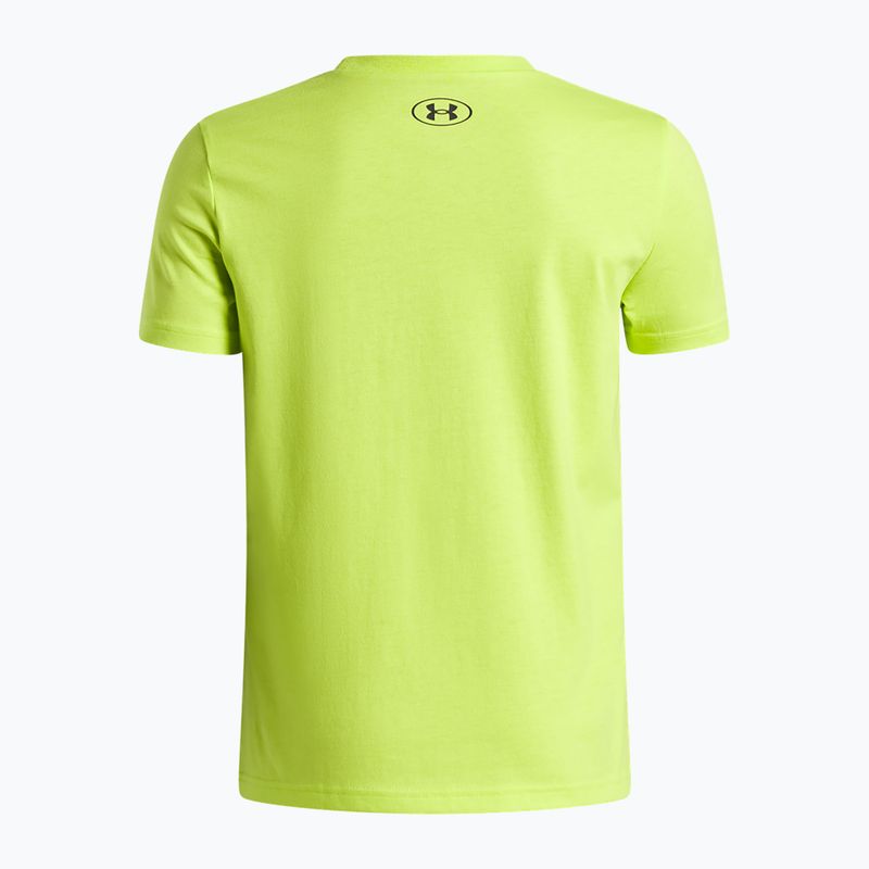 Футболка дитяча Under Armour Sportstyle Left Chest green citrine/black 2
