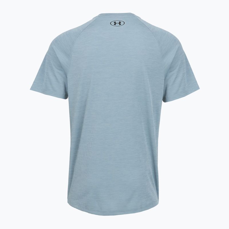 Футболка для тренувань чоловіча Under Armour Tech Textured blue wind/black 2