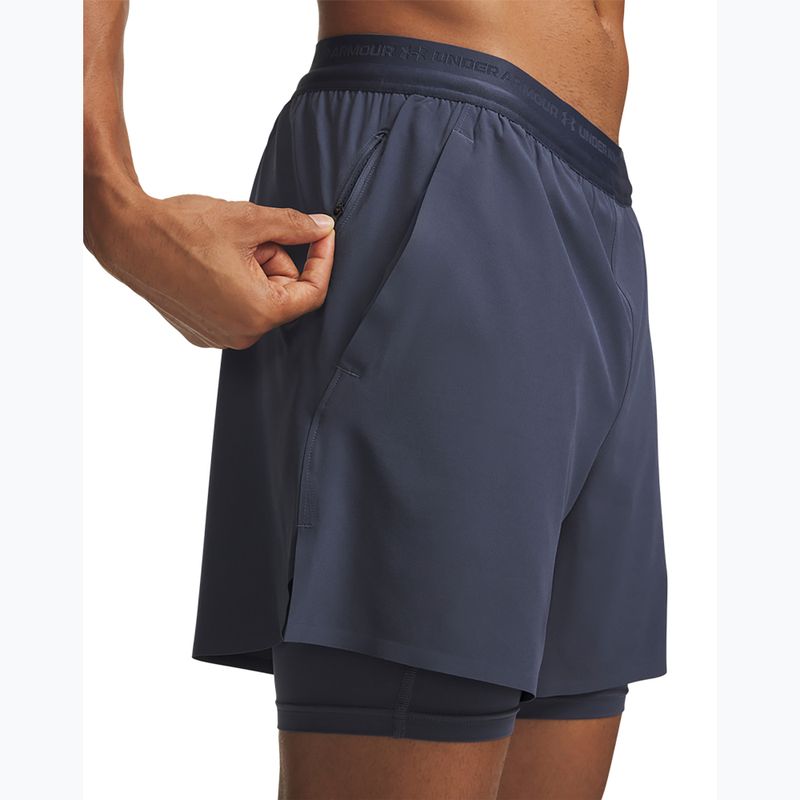 Шорти для тренувань чоловічі Under Armour Vanish Elite 2IN1 Shorts downpour gray/downpour gray 4